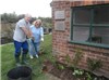 Lynn and Jim Stockwell prepare for the planting scheme.